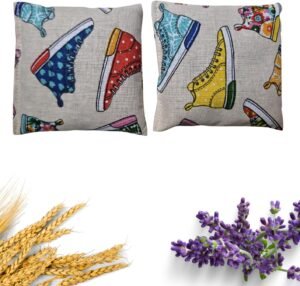 Saco semillas microondas, Tela 100% algodón organico. Saco térmico de semillas retención de calor y frio. Para manos, 2 unidades. (BEIGE ZAPATOS)