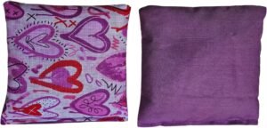 Saco semillas microondas, Tela 100% algodón organico. Saco térmico de semillas retención de calor y frio. (CORAZONES LILA)